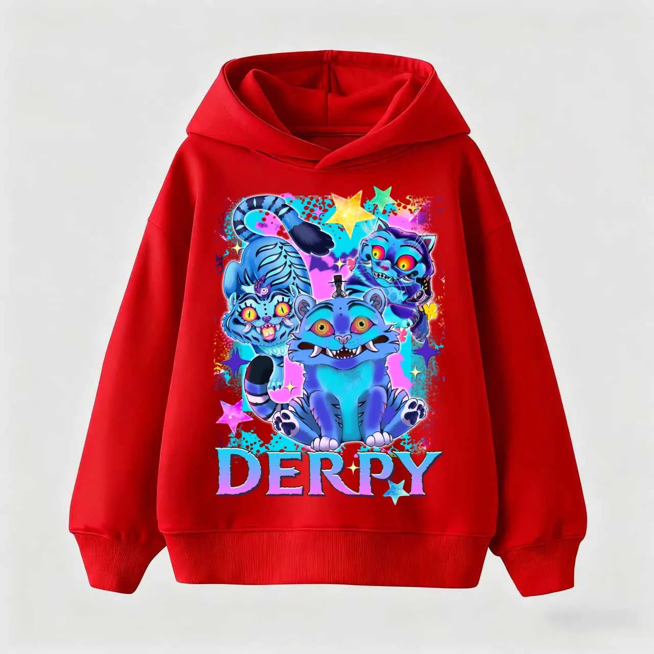 Fashion KPop Demon Hunter Rumi Derpy Cartoon Girls Boy Hooded Sweatshirt Warm Children's Korean Wave Casual Tops Casual Clothing