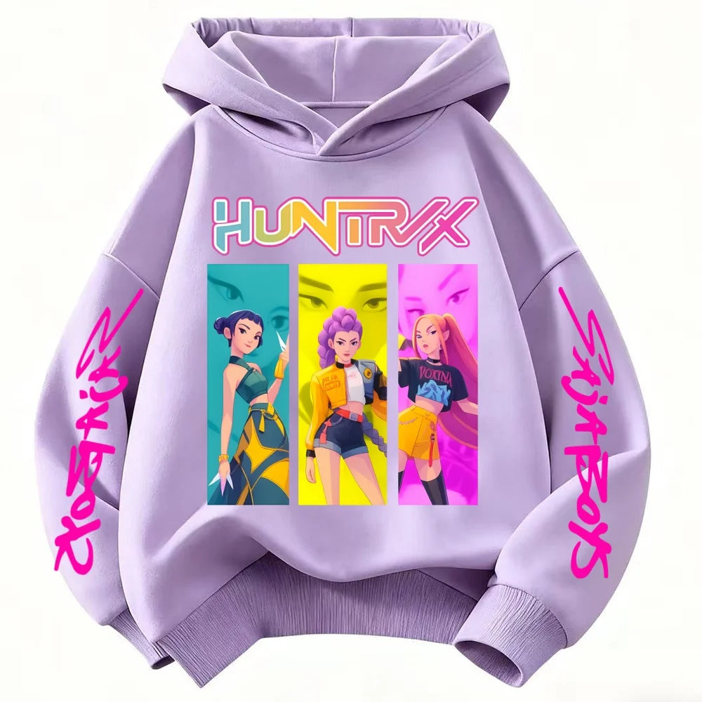 KPop Demon Hunters Saja Boys Clothes Child Girl Boy Fashion Casual Hoodies Girl Outfits Harajuku Street Style Hoodie Sweatshirt