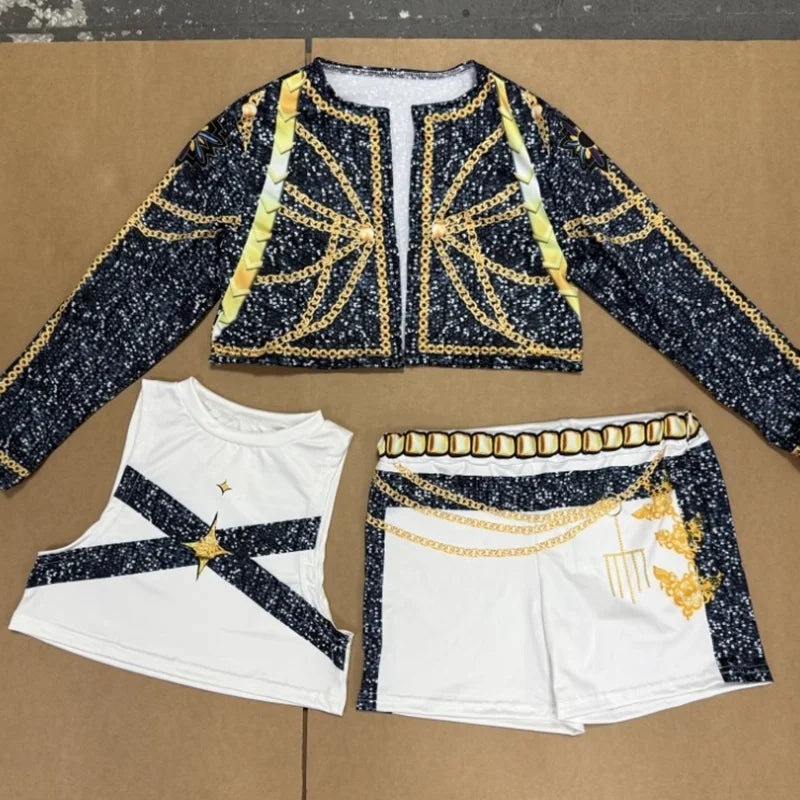 Girls Kpop Zoey Cosplay Costume Kids Fancy Party K-Pop Demon Hunters Rumi Costume Idol Mira Cosplay Halloween Carnival Clothes