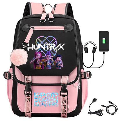 For KPop Demon Hunters Backpack Teenagers Daily Backpack 2025 Hot Movie Huntrix Demon Hunters School Bag for Students Girls Boys