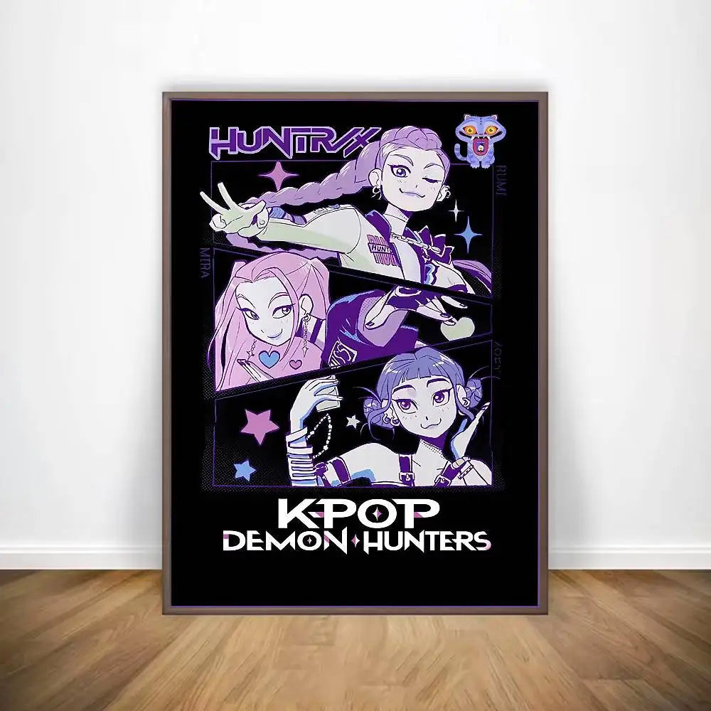 Movie KPop D-Demon H-Hunters Poster Gallery Prints Self Adhesive Home Decor Decoration Wall Decals Living Room