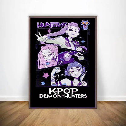 Movie KPop D-Demon H-Hunters Poster Gallery Prints Self Adhesive Home Decor Decoration Wall Decals Living Room