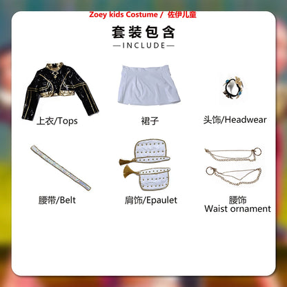 Black Golden Rumi Zoey Mira Cosplay KPop Demon Hunters Cosplay Costume Girls Suit kids Adult Halloween Party Role Playing Outfit