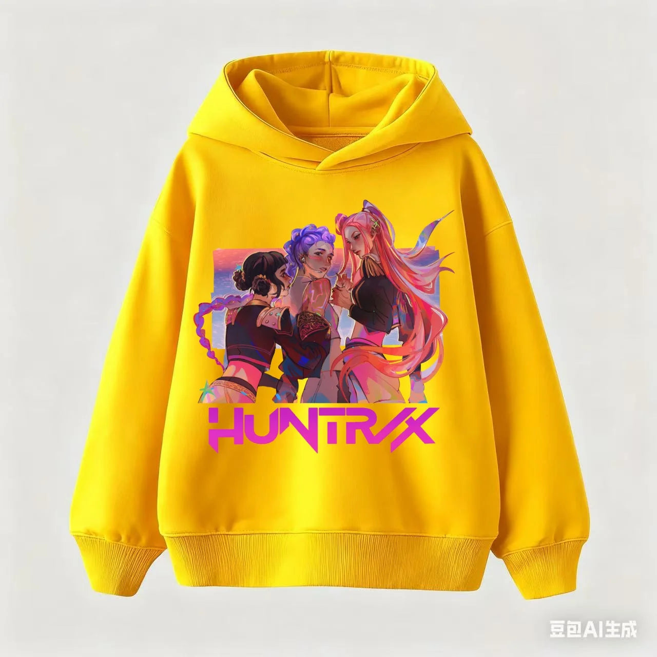 2025 New KPop Demon Hunters Kids Hoodie Kawaii Cartoon Printed Zippered Hoodie Coat Boys Autumn Jacket Baby Girl Winter Clothes