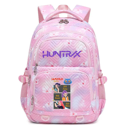 KPop Demon Hunters Backpack Rumi Mira Zoey HUNTR/X Saja Boys Print Cartoon School Bag Large Capacity Student Travel Backpacks