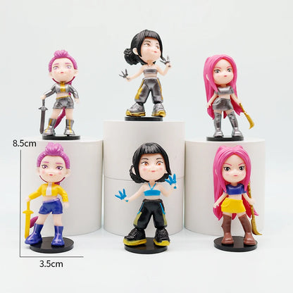 Kpop Demon Hunters Anime Figure Toys Cute PVC Movable Joints Action Figure Model Dolls Kids Birthday Decoration Toy Gifts