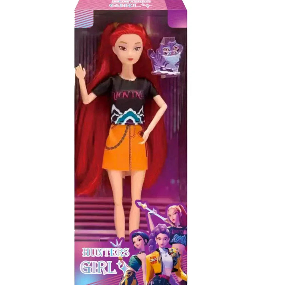 Anime Doll Toys Kpop Demon Hunters Action Figure Toy Rumi Mira Zoey Beautiful Princess Baby Girl Dolls Plastic DIY Toy for Girls