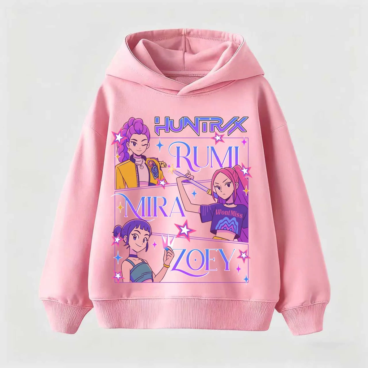 KPop Demon Hunters Hoodies Kids Clothes Kawaii Cartoon Sweatshirt Harajuku Fashion Streetwear Boys Girls Casual Pullover Coat