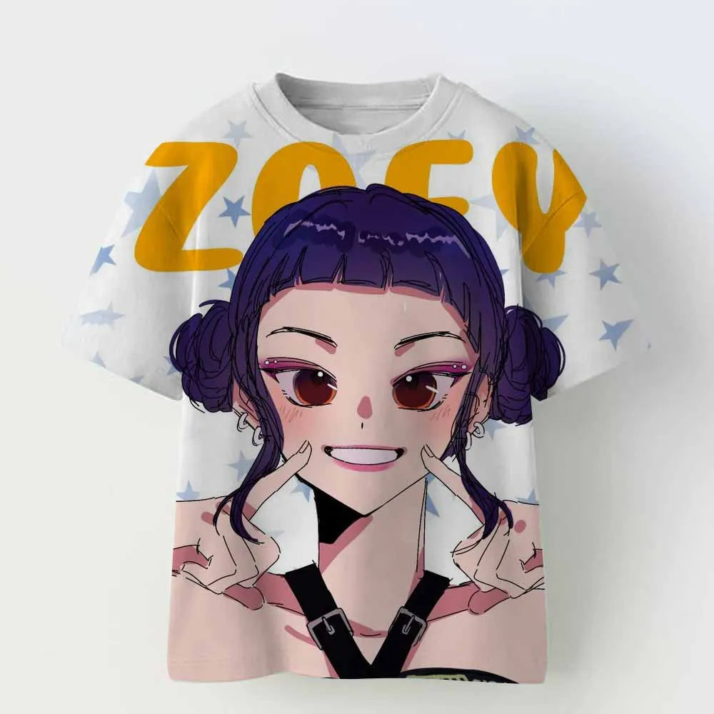 Vintage Rumi Tiger KPop Demon Hunters Print T-Shirt Anime Short Sleeve Tee Summer Girl Boy Shirt Casual Tops Crewneck Clothing
