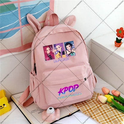 KPop Demon Hunteres Students Backpacks Cartoon Anime Graphic Print Backpack Boys Girls Fashion Schoolbag Back To School Gifts