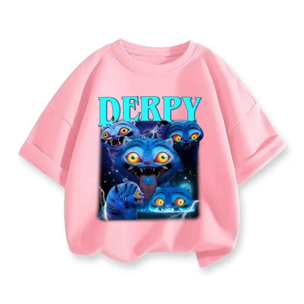 2025 New Hot KPop Demon Hunters Child Short Sleeve T-shirt Anime Character Print Tees Boys Girls Casual Tops Birthday Gift