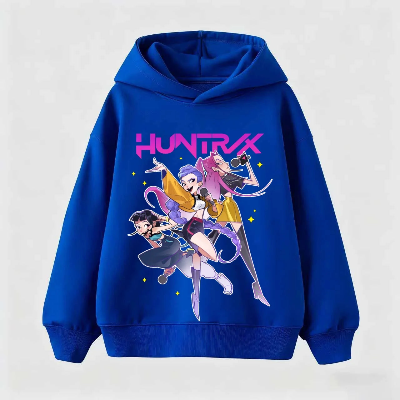 2025 KPop Demon Hunter Cartoon Girls Boy Hooded Sweatshirt Warm Children's Korean Wave Fashion Casual Tops Casual Girls Clothing