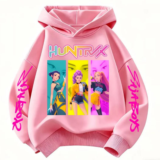 KPop Demon Hunters Saja Boys Clothes Child Girl Boy Fashion Casual Hoodies Girl Outfits Harajuku Street Style Hoodie Sweatshirt