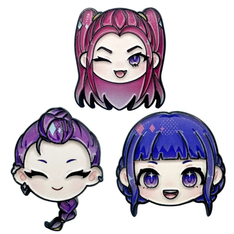 Enamel Pins KPop Demon Hunters Character Brooches Pins Lapel Pins Badge Clothing Accessories Fashion Jewelry Friendsfunny Gifts