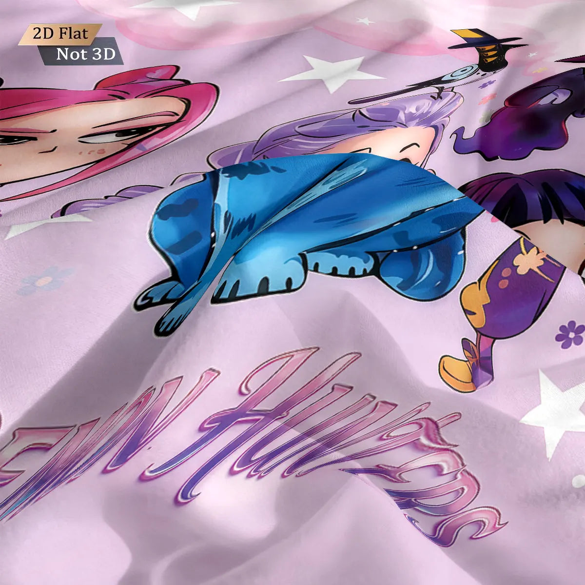 3pcs K-Pop Demon Hunters Print coreless Bedding Set Multi Sized Bedding Dormitory duvet Cover Soft Decoration, Machine Washable