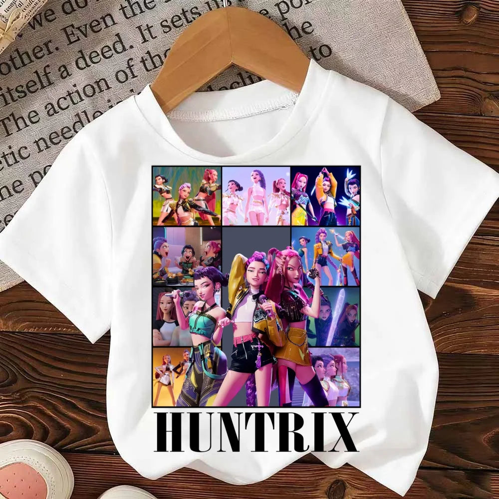 Fashion Movie Kids T-shirt KPop Demon Hunters Funny Gift for Fans Tshirt K-Pop Demon Hunters Clothes Cool Girls Tee Top