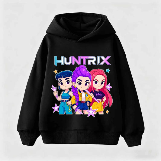 KPop Demon Hunter Rumi Derpy Cartoon Girls Boy Hooded Sweatshirt Warm Children's Korean Wave Fashion Casual Tops Casual Clothinf