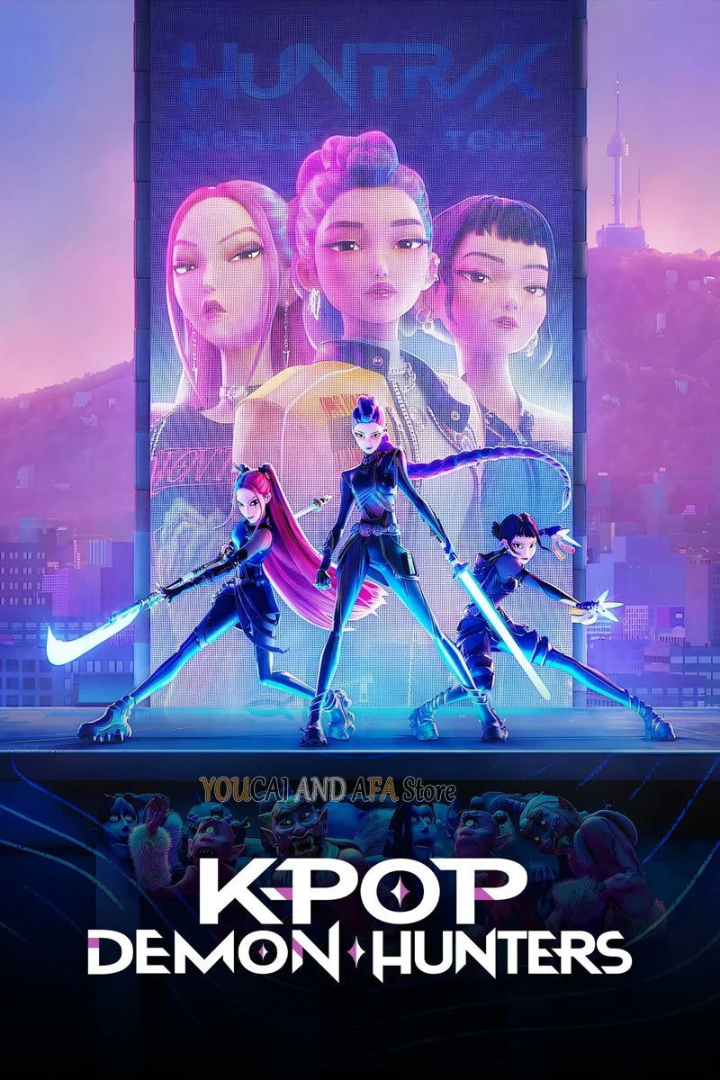 New K-Pop Girls Group Demon Hunters Art Fans Artwork Music Movie Anime Kpop Poster Canvas Painting Wall Pictures Fans Home Decor
