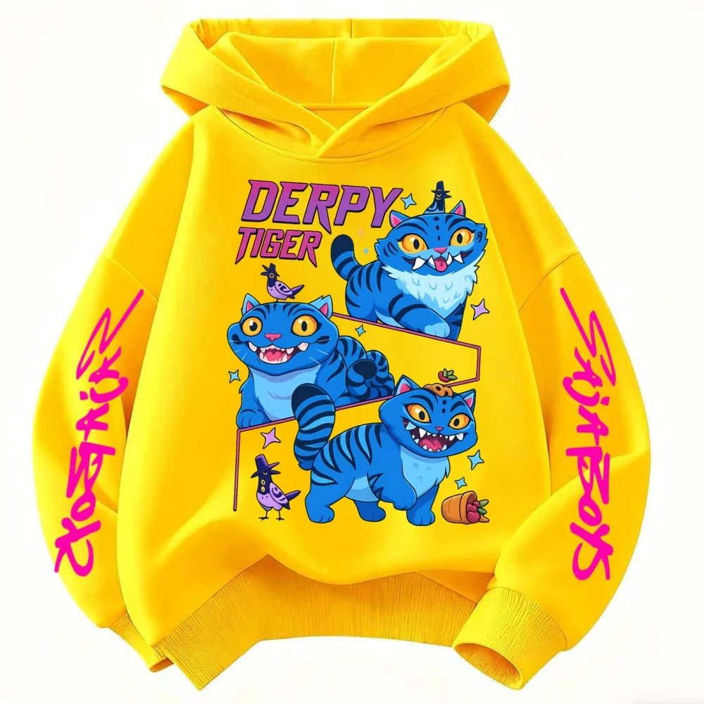 Kpop Demon Hunter Hoodies Girls Kawaii Letter A-Z Sweatshirt Tops Children Autumn Winter Long Sleeves Pullover Kids Clothes Gift