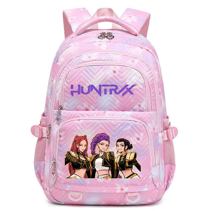 Kpop Demon Hunters Backpack Cartoon Rumi Mira Zoey HUNTR/X Saja Boys Print Schoolbag Large Capacity Student School Bas for Girls