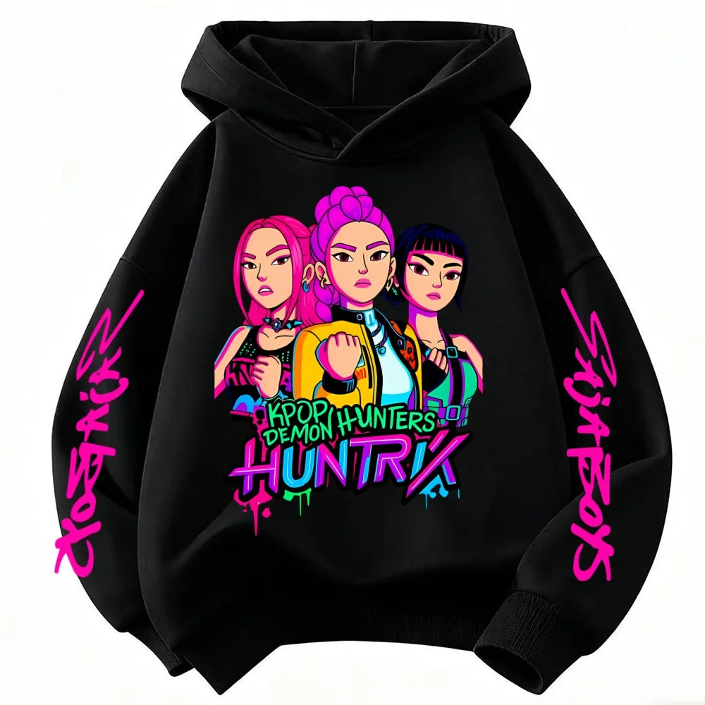 The Perfect Gift! Amazing K-POP: Demon Hunters Kids Hoodie. Soft, Cozy & Featured with Cool Cartoons for Boys and Girls.
