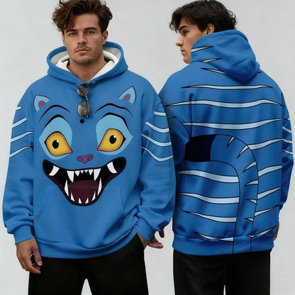 Hot Selling Kpop Demon Hunter Print Hoodie Autumn And Winter Trend Casual Pullover Men's Halloween Role Play Costume Gift