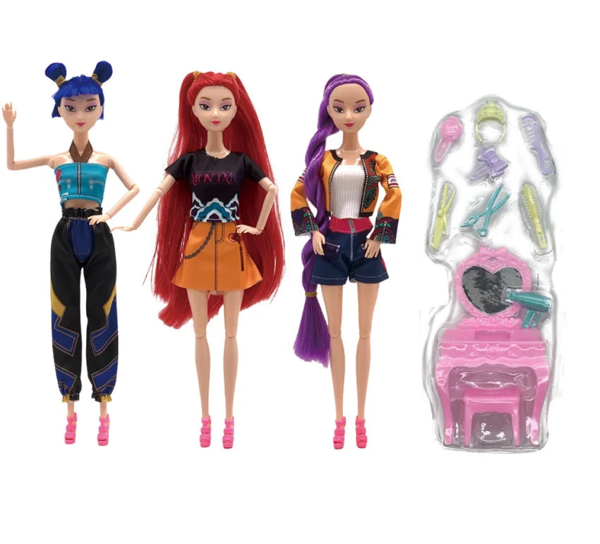 The latest 2025 anime KPop  Demon Hunters doll vinyl toy Rumi Mira zoi character vinyl mask small statue birthday gift, fan club