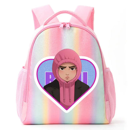 For K-Pop Demon Hunters Student Rainbow Backpack Anime Accessories HUNTR/X Rumi Mira Zoey Schoolbag Children's Birthday Gifts