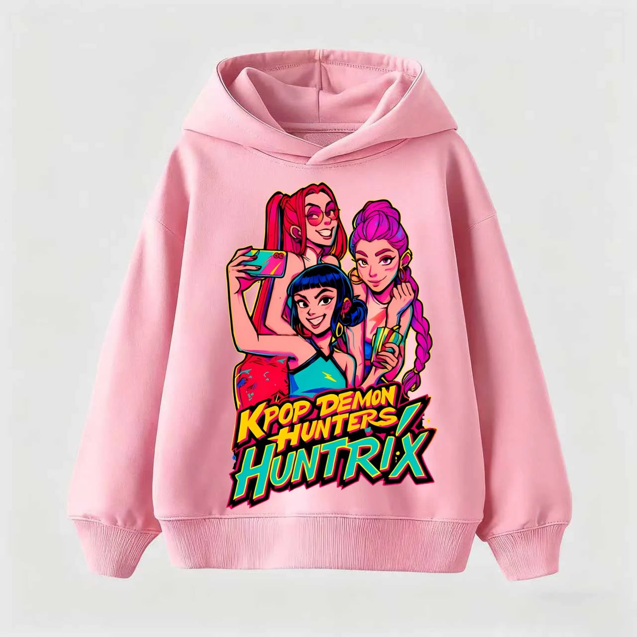 KPop Demon Hunter Huntrix Children's Sweatshirt Autumn New Boys Girls Fashion Street Pullover Children's Clothing