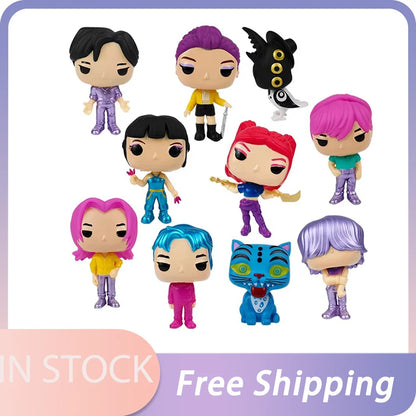10pcs Kpop Demon Hunters Figure Pvc Model Anime Figurine Collection Statue Desk Decoration Dolls Children Toys Halloween Gifts
