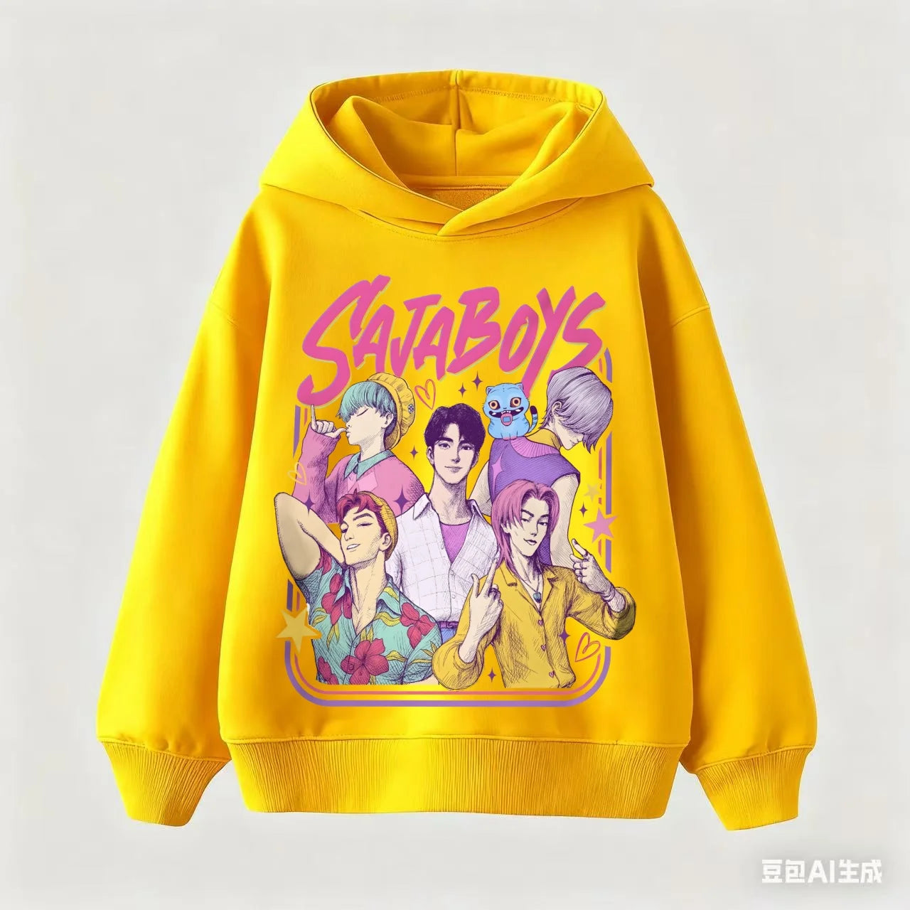 KPop Demon Hunters Huntrix Hoodie Kids Hooded Sweatshirt Baby Girls Pullover Hoodies Boys Fashion Outerwear Children's Clothing