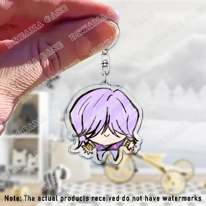 Cartoon K-Pop Demon Hunters Saja Boys Acrylic Keychains Ring Double-Sided Key Chain Jewelry Fan Love Gifts