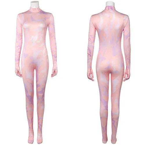 Demon Hunters Rumi Costume K Pops Colorful Tattoo Jumpsuit Outfits Devil Bodysuit Cosplay Anime Role-play Performance Halloween