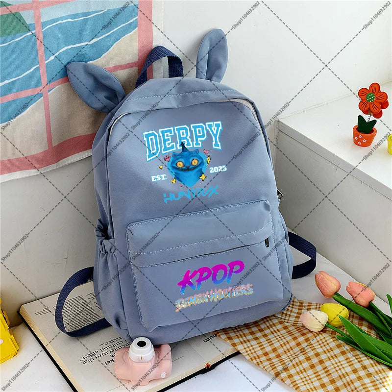 KPop Demon Hunteres Students Backpacks Cartoon Anime Graphic Print Backpack Boys Girls Fashion Schoolbag Back To School Gifts