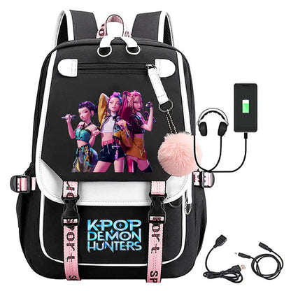 For KPop Demon Hunters Backpack Teenagers Daily Backpack 2025 Hot Movie Huntrix Demon Hunters School Bag for Students Girls Boys