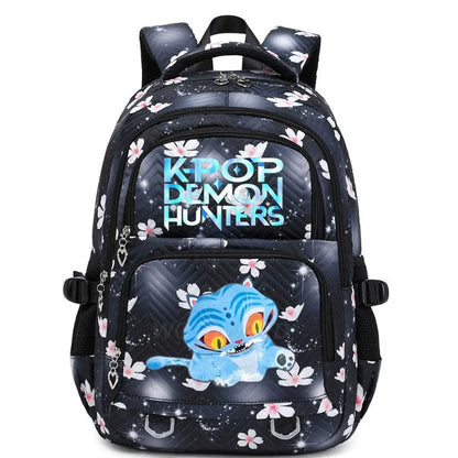 Kpop Demon Hunters Backpack Cartoon Rumi Mira Zoey HUNTR/X Saja Boys Print Schoolbag Large Capacity Student School Bas for Girls
