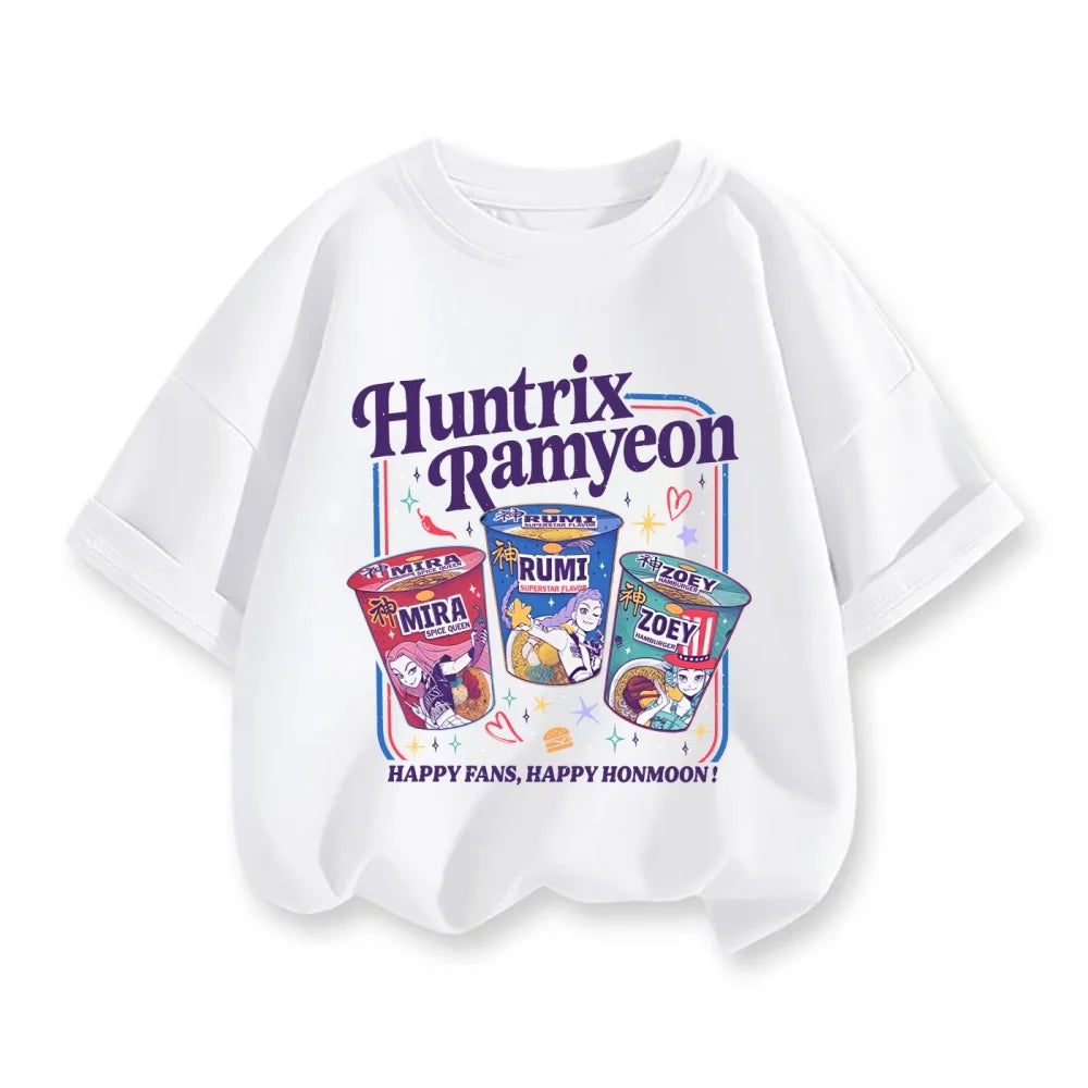 Cute Cartoon Saja Boys T-shirts Boys Girls Short Sleeve T-shirt Tops Anime Kpop Demon Hunters T Shirt Gifts Children's Clothing