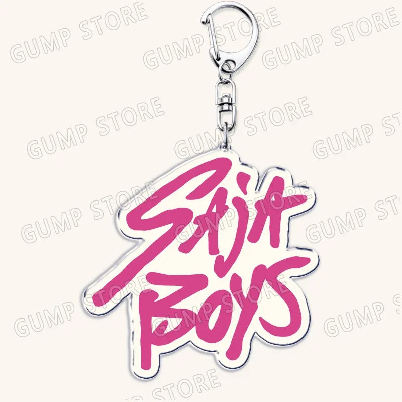 Popular Kpop TV Demon Hunters Huntrix Saja Boys Keychains for Accessories Bag Rumi Zoey Jinu Keyring Jewelry Fans Friends Gifts