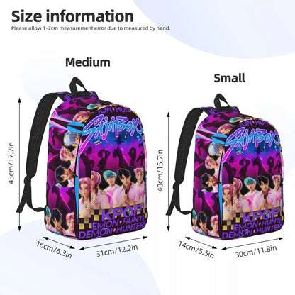 K-Pop Saja Boys Team Kpop Demon Hunters Backpack Student Large Backpacks Polyester Cool School Bags Outdoor Custom Rucksack