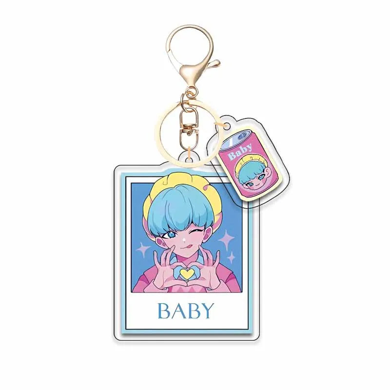 KPop Demon Hunters Kawaii Saja Boys Superstar Zoe Rumi Mira Acrylic Keychain Unters HUNTR/X Baby Keyring Huntr-X Bag Pendant