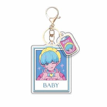 KPop Demon Hunters Kawaii Saja Boys Superstar Zoe Rumi Mira Acrylic Keychain Unters HUNTR/X Baby Keyring Huntr-X Bag Pendant