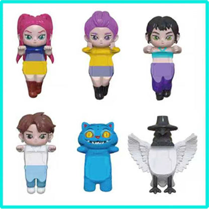 Anime Kpop Demon Hunters Figure Series Blind Box PVC Cartoon Mini Model Toy Doll Desktop Decorative Kids Christmas Surprise Gift