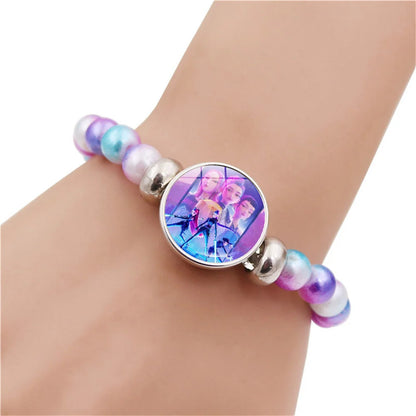K pop Demon Hunters Fashion Bracelet for Girls Anime Cute Beaded String Women Children Sweet Bracelets Exquisite Accessories