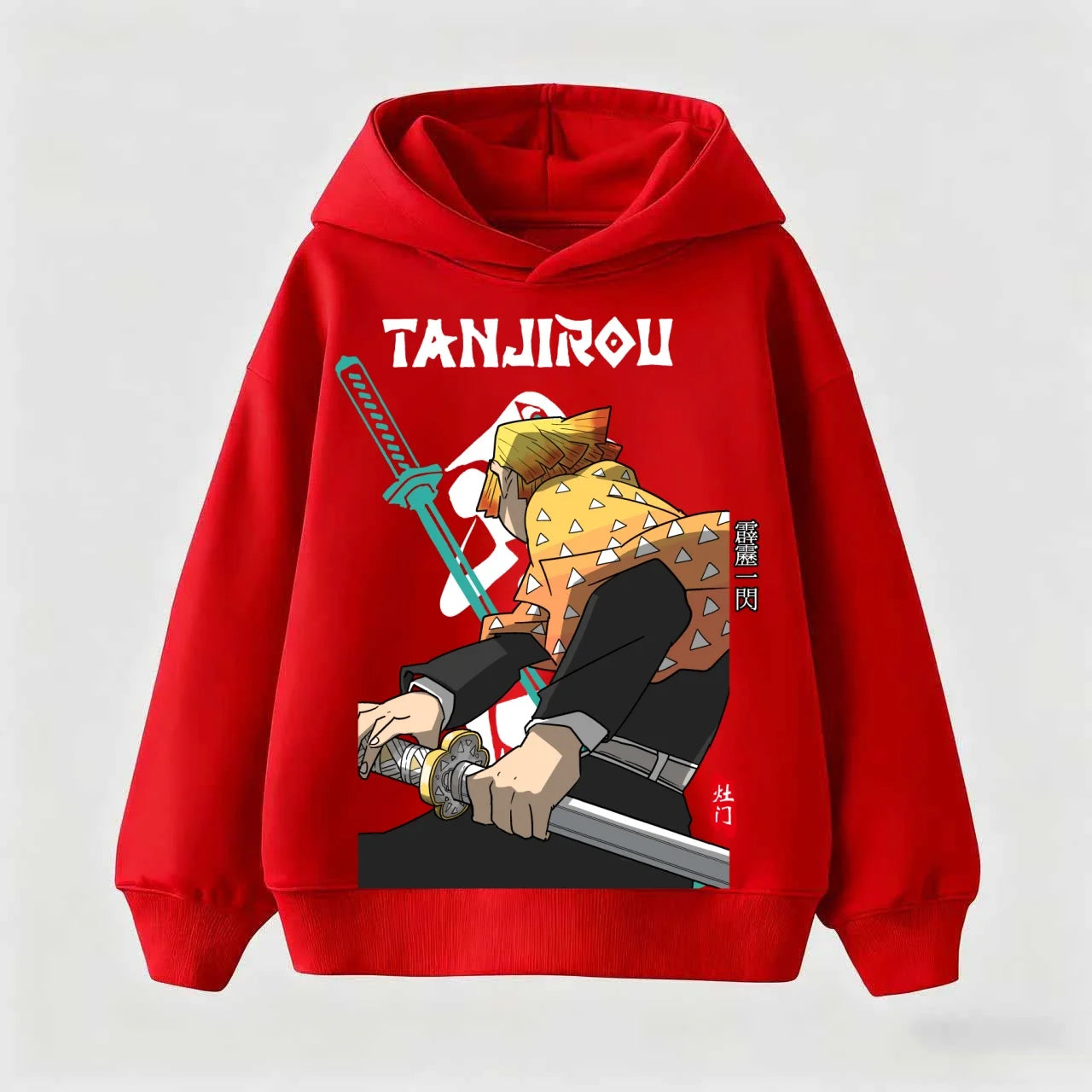 Kids Anime Demon Slayer Tomioka Print Cotton Hoodie Unisex Boys Girls Casual Tshirt 100-160cm Childrens Cartoon Clothes