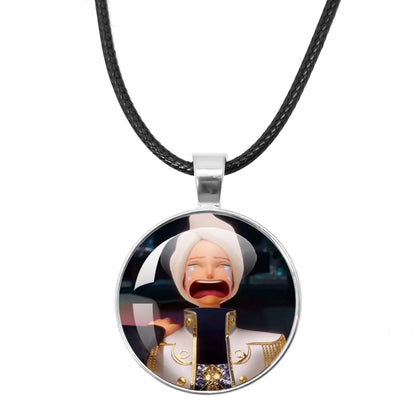 KPop Demon Hunters Leather Rope Necklace Huntr-x Rumi Zoey Mira Pendant Necklace Jewelry Accessories Cosplay Props Fans Gifts