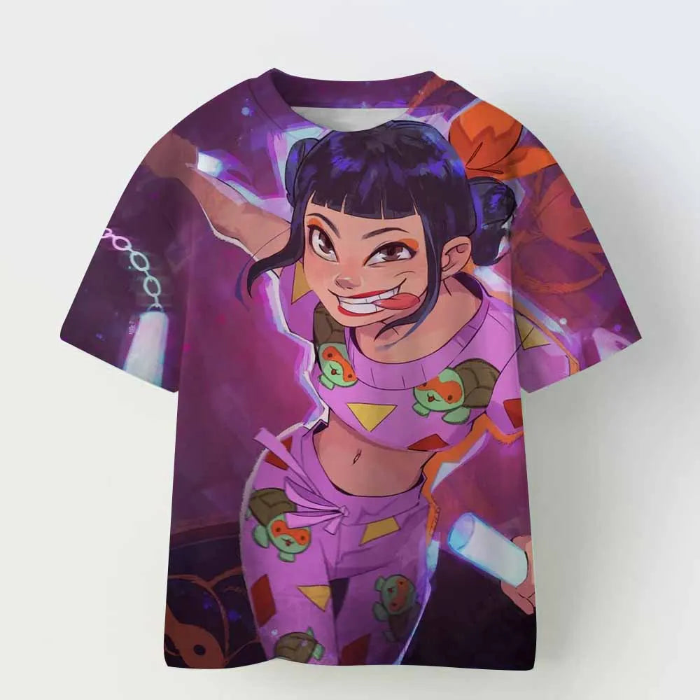 Kpop Demon Hunters Children's Clothing Short Sleeve T-shirt Cute Kpop Demon Hunters T Shirt Harajuku Tshirt for Boys Girls