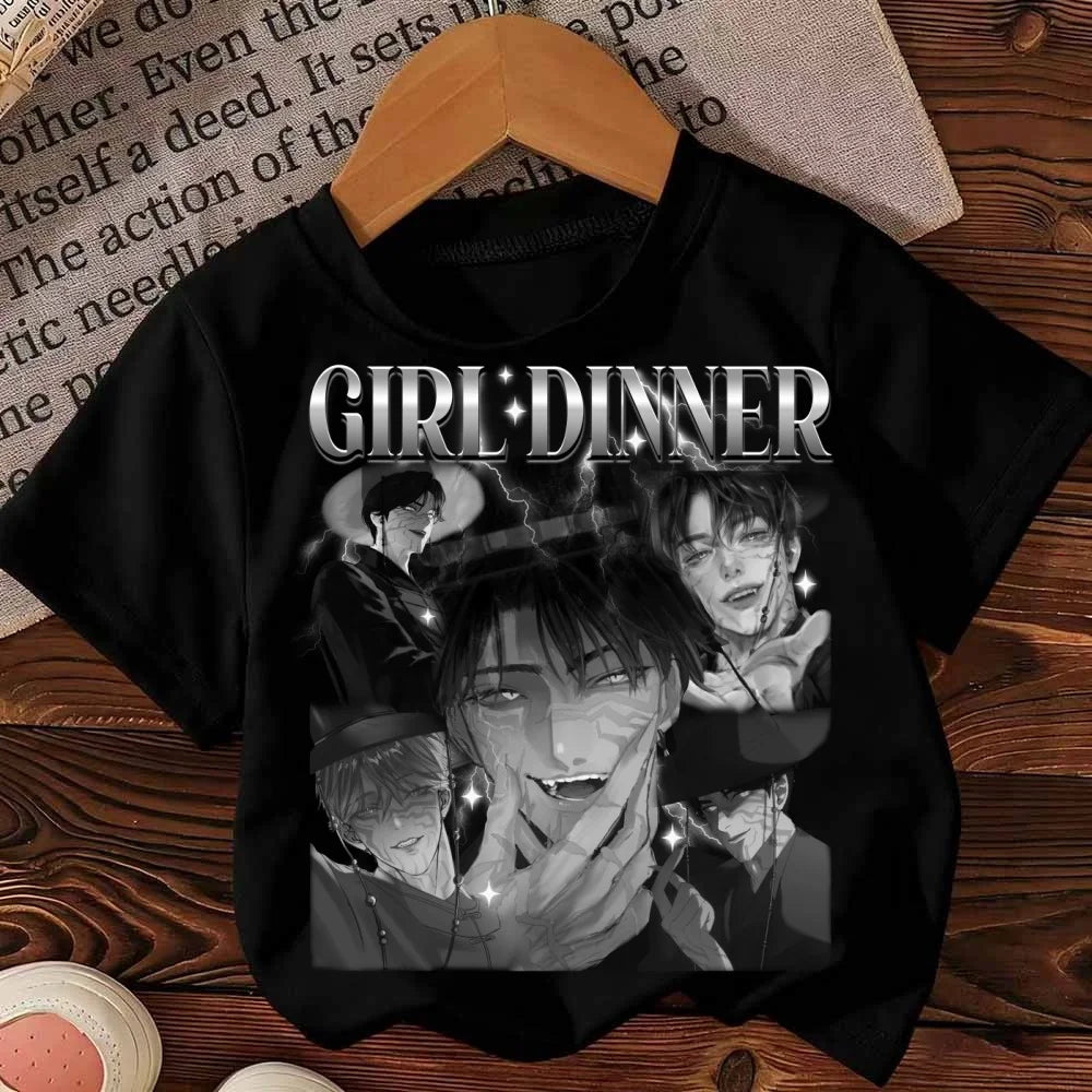 Girls Boys Cotton T-shirt Tops Jinu Kpop Demon Hunters T-Shirt Summer Kids Clothes 2025 Movie Fashion Toddler Shortsleeve Tops
