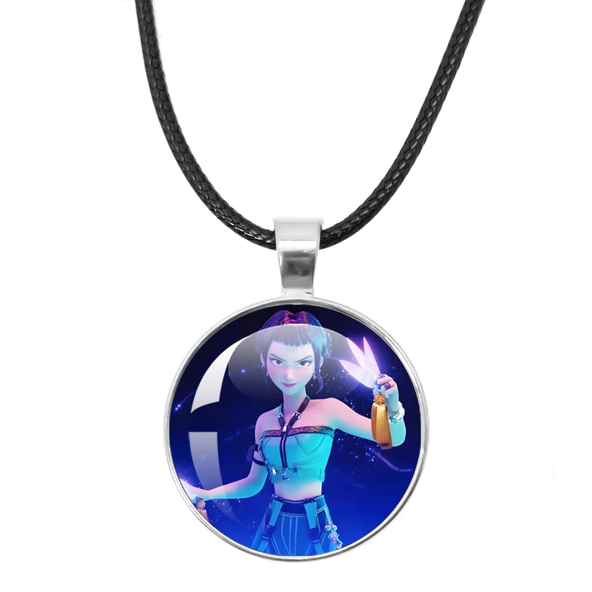 KPop Demon Hunters Leather Rope Necklace Huntr-x Rumi Zoey Mira Pendant Necklace Jewelry Accessories Cosplay Props Fans Gifts