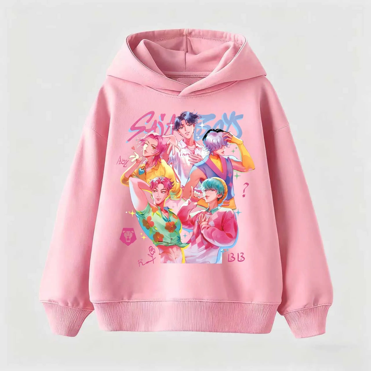 2025 KPop Demon Hunter Cartoon Girls Boy Hooded Sweatshirt Warm Children's Korean Wave Fashion Casual Tops Casual Girls Clothing