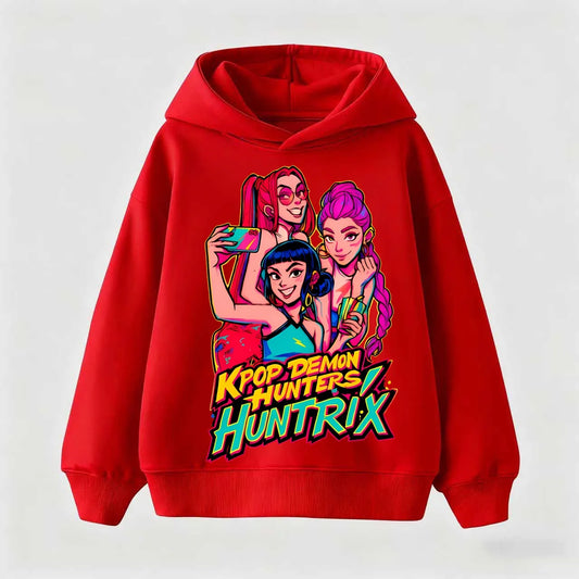 KPop Demon Hunter Huntrix Children's Sweatshirt Autumn New Boys Girls Fashion Street Pullover Children's Clothing